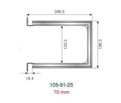 Mesan Gri 70 mm Köşeli Gider Kapama (105-91-25-303) - 4