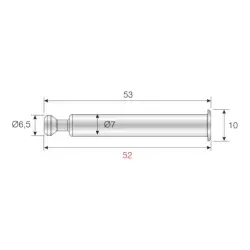 MesanTekTaraflıMsfixMili52mm(18mmSunta)Çinko(102-02-44-403) - 3