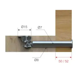 MesanTekTaraflıMsfixMili52mm(18mmSunta)Çinko(102-02-44-403) - 4