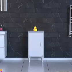 ModilaynSÖKE40cm1Kapaklı2GözRafÇokAmaçlıBanyo,MutfakDolabıBeyaz(103-B1K_1R_B_40) - 2