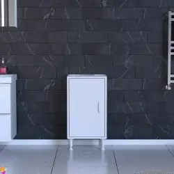 ModilaynSÖKE40cm1Kapaklı4GözRafÇokAmaçlıBanyo,MutfakDolabıBeyaz(103-B1K_3R_B_40) - 2