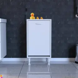 ModilaynSÖKE45cm1GözSepetliMiniÇokAmaçlıBanyo,MutfakDolabıBeyaz(103-B1S_B_45) - 2