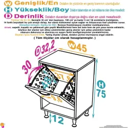 ModilaynSÖKE45cm1GözSepetliMiniÇokAmaçlıBanyo,MutfakDolabıBeyaz(103-B1S_B_45) - 4