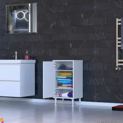 ModilaynSÖKE45cm1Kapaklı3GözRafÇokAmaçlıBanyo,MutfakDolabıBeyaz(103-B1K_2R_B_45) - 1