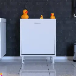 ModilaynSÖKE65cm1GözSepetliMiniÇokAmaçlıBanyo,MutfakDolabıBeyaz(103-B1S_B_65) - 2