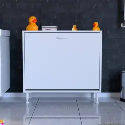 ModilaynSÖKE70cm2GözSepetliMiniÇokAmaçlıBanyo,MutfakDolabıBeyaz(103-B2S_B_70) - 2