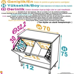 ModilaynSÖKE70cm2GözSepetliMiniÇokAmaçlıBanyo,MutfakDolabıBeyaz(103-B2S_B_70) - 4