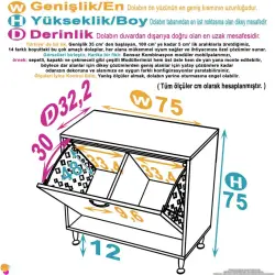 ModilaynSÖKE75cm2GözSepetliMiniÇokAmaçlıBanyo,MutfakDolabıBeyaz(103-B2S_B_75) - 4
