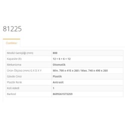 Pelikan Çekmece İçi 12 Litre 3 Kova Otomatik Çöp Kovası (81225) - 1