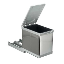 Pelikan Raylı Paslanmaz 16 Litre Tek Kova Çöp Kovası (21700P) - 1