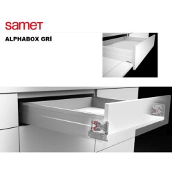 Samet AlphaBox 45cm Bordürsüz Gri Yanaklı Ray 18mn (12717743850345) - 3
