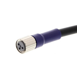 Sensör kablosu M8 düz soket (dişi) 3 kutuplu PVC standart kablo IP67 2 m - 1