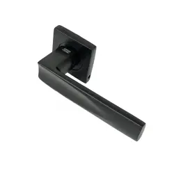 Sese Duru Modeli Rozetli Oda Kapı Kolu Siyah (200-203R-01-02) - 4