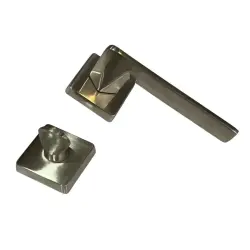 Sese Eliz Modeli Rozetli Wc Kapı Kolu Inox (200-201R-02-53) - 2