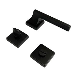 Sese Ilgın Modeli Kare Rozetli Wc Kapı Kolu Siyah Renk (200-231R-02-02) - 3