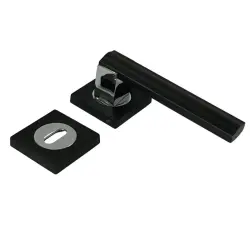 Sese Nare Modeli Rozetli Oda Kapı Kolu Siyah (200-208R-01-18/02) - 1