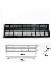 Sese Plastik Siyah Menfez 20cm Dikdörtgen Havalandırma(153.01.990) - 1