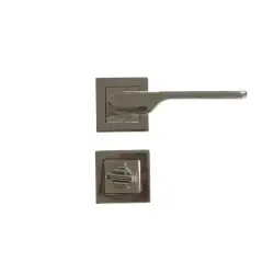 Sese Veroni Modeli Kare Rozetli Wc Kapı Kolu Nikel Saten (200-94R-02-53) - 1