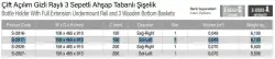 Starax 15cm Çift Açılım Gizli Raylı 3 Sepetli Ahşap Tabanlı Şişelik Krom Renk (S-2917-C) - 3