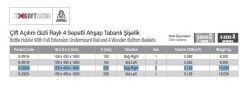 Starax 20cm 70 Çift Açılım Gizli Raylı 4 Sepetli Ahşap Tabanlı Şişelik Sağ (S-2928-A) - 3