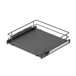 Starax 35cm Ahşap Tablalı Bağımsız Teleskopik Raylı Çekmece Antrasit Renk (S-2307-A) - 2