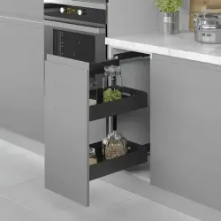 Starax 40cm Unique Box Yandan Gizli Raylı Ünite Sol (90 Derece) Antrasit (S-2793-UB-A) - 1