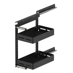 Starax 40cm Unique Box Yandan Gizli Raylı Ünite Sol (90 Derece) Antrasit (S-2793-UB-A) - 2