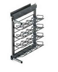 Starax 40cm Yandan Gizli Raylı Şişe Ünitesi Sol (S-2181-A) - 2