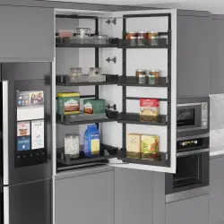 Starax 45cm Premium 4 Sepetli İkiz Kiler Antrasit Renk (S-1221-P-A) - 1