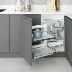 Starax 45cm Premium Kapağa Monte Kör Köşe Mekanizması Sağ Frenli Krom Renk (S-3002-P-C) - 1
