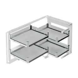 Starax 45cm Premium Kapağa Monte Kör Köşe Mekanizması Sağ Frenli Krom Renk (S-3002-P-C) - 2