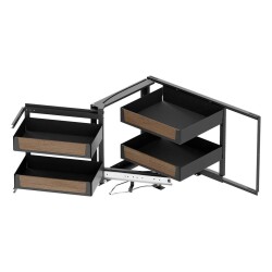 Starax 45cm Sağ Unique Wood Antrasit Kapağa Monte Kör köşe Mekanizması (S-3002-UW-A) - 2