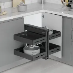 Starax 45cm Unique Box Bağımsız Körköşe Mekanizması Antrasit Renk (S-3007-UB-A) - 1