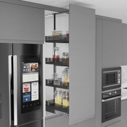 Starax 50cm Tel Hasır Sepetli 5 Sepet Teleskopik Kiler Bilyalı Raylı (S-1817-P-A) - 1