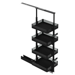 Starax 50cm Tel Hasır Sepetli 5 Sepet Teleskopik Kiler Bilyalı Raylı (S-1817-P-A) - 2
