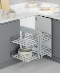 Starax 50cm Tel Hasır Sepetli Bağımsız Körköşe Mekanizması Sol (S-3009-C) - 1