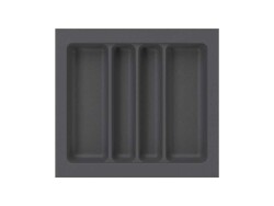 Starax 54x49 Gri Plastik Kepçelik 4 Gözlü Modül 60cm (S-2687-GP) - 1