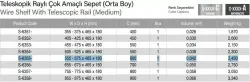 Starax 60cm Teleskopik Raylı Çok Amaçlı Sepet (Orta Boy) Antrasit Renk (S-6355-A) - 3