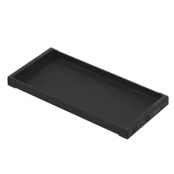 Starax 80cm Teleskopik Raylı Ahşap Raf Antrasit Renk (S-6397-A) - 2