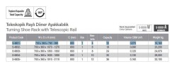 Starax 80cm Teleskopik Raylı Antrasit Renk Döner Ayakkabılık (S-6831-A) - 3