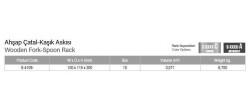 Starax Ahşap Çatal-Kaşık Askısı Antrasit (S-4109-A) - 3