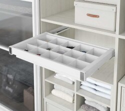 Starax Gizli Raylı Alüminyum Bölmeli Raf Modül 70cm Beyaz (S-6716-W) - 1