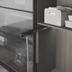Starax Gizli Raylı Alüminyum Sağ Kravatlık & Kemerlik Frenli Antrasit Sağ Yönlü (S-6729-A) - 1