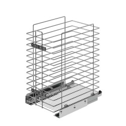 Starax Gizli Raylı Çamaşır Sepeti Frenli Krom 30cm (S-8051-C) - 2