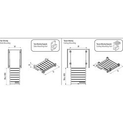 Starax Plastik Kapaklı Teleskopik Raylı Pantolonluk Gri 80cm (S-6307-G) - 2