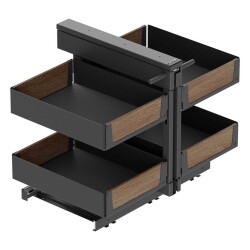 Starax Unique Wood-Antrasit 45cm Bağımsız Körköşe Mekanizması (S-3007-UW-A) - 4