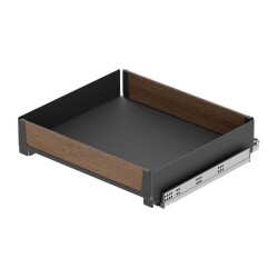 Starax Unique Wood Bağımsız Çift Açılım Gizli Raylı Çekmece Modül 60cm Antrasit Renk (S-2336-UW-A) - 2