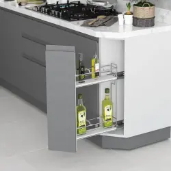 Starax15cmTelHasırSepetli45DereceGizliRaylıŞişelikSol(TekAçılım)(S-2602-C) - 2