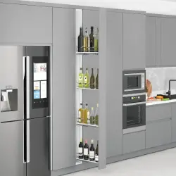 Starax20cmÇiftAçılımGizliRaylı4SepetliAhşapTabanlıŞişelikSol(S-2929-C) - 2