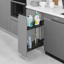 Starax25cmTelHasırSepetliGizliRaylıDeterjanlık(ÇiftAçılım)Sağ(S-2444-US-A) - 1